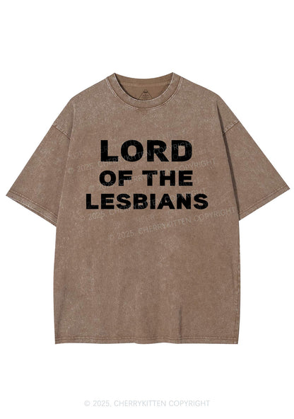 Lord Of The Lesbians Y2K Shirts Washed Tee Cherrykitten