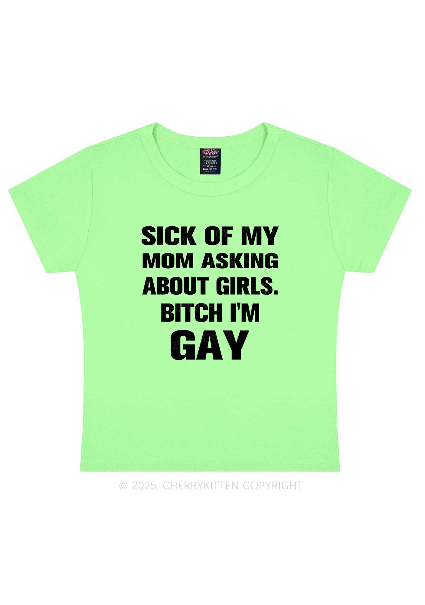 Bxxch Im Gay Pride Y2K Baby Tee Cherrykitten