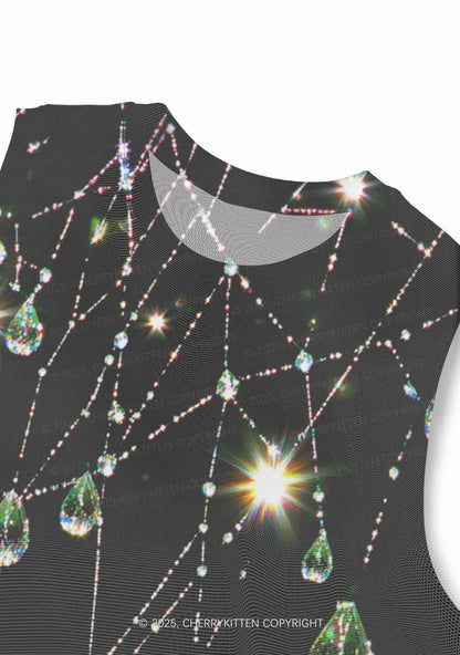 Dew Web Y2K Mesh Muscle Tank Cherrykitten