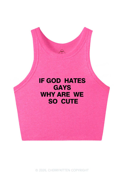 If God Hates Gays Pride Y2K Crop Tank Top Cherrykitten