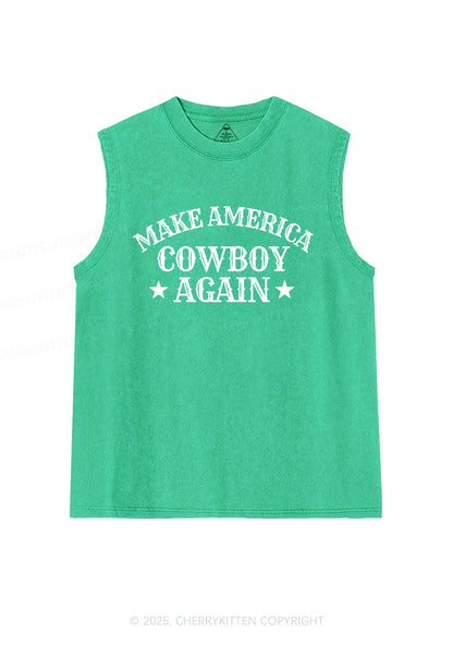 Cowboy Again Y2K Washed Muscle Tank Cherrykitten
