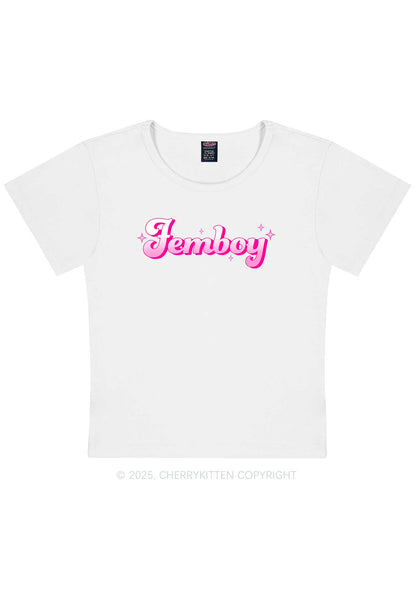 Femboy Pride Y2K Baby Tee Cherrykitten