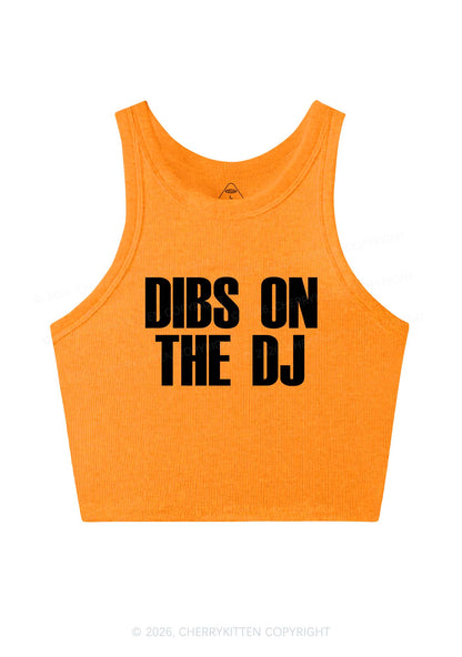 Dibs On The DJ Y2K Crop Tank Top Cherrykitten