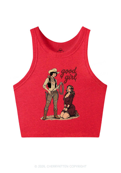 Good Girl Western Cowgirls Pride Y2K Crop Tank Top Cherrykitten
