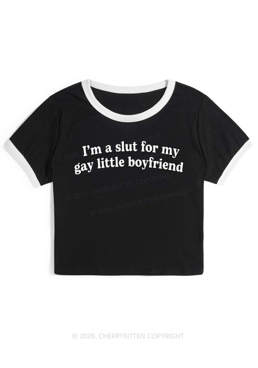 Slxt For My Gay BF Y2K Ringer Tee Cherrykitten