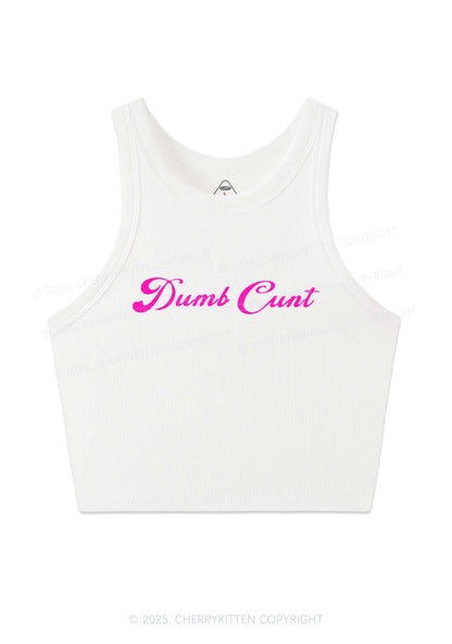 Dumb Cxxt Y2K Crop Tank Top Cherrykitten