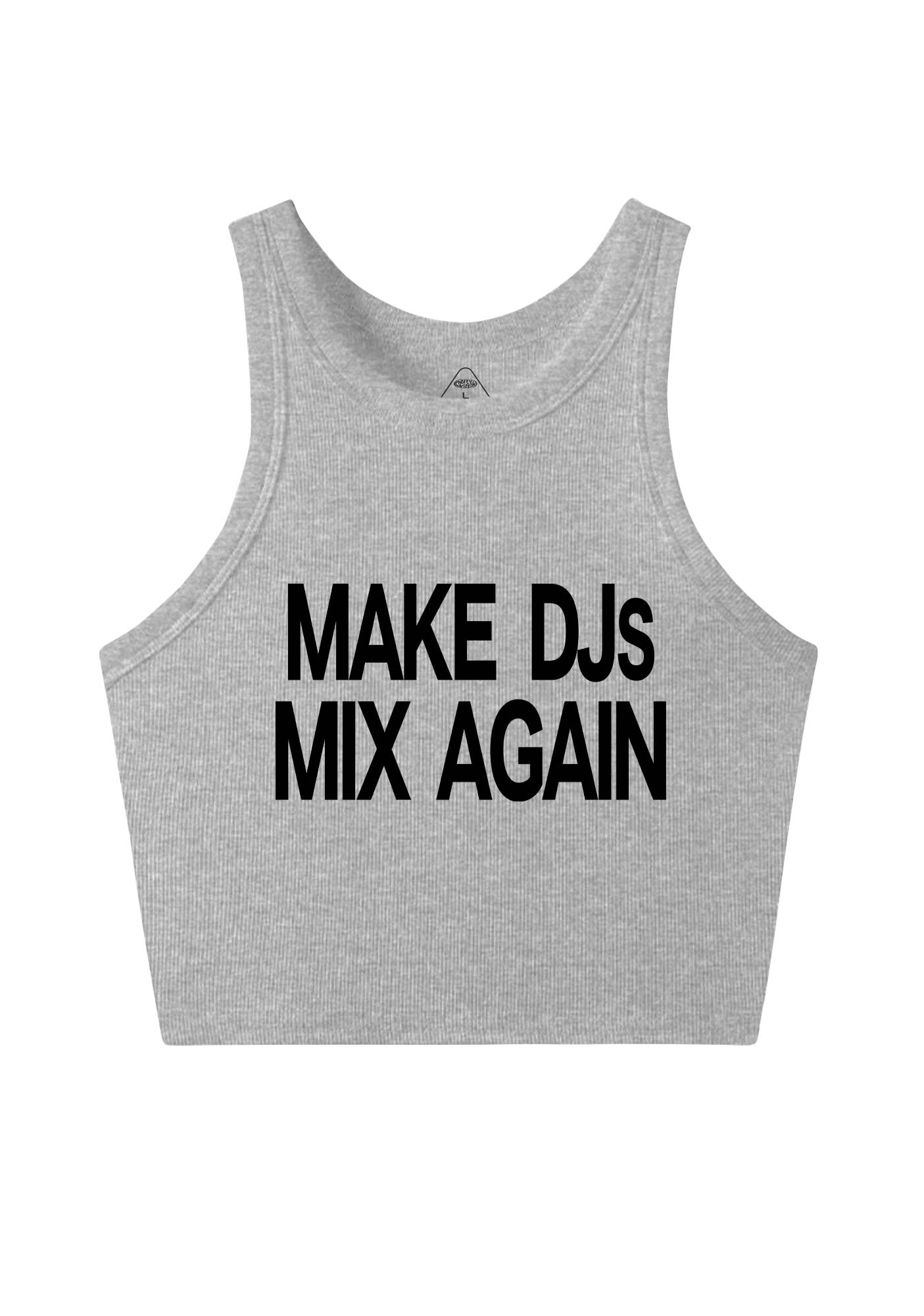 Make DJs Mix Again Y2K Crop Tank Top Cherrykitten