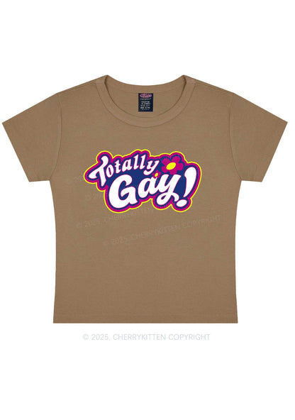 Totally Gay Pride Y2K Baby Tee Cherrykitten
