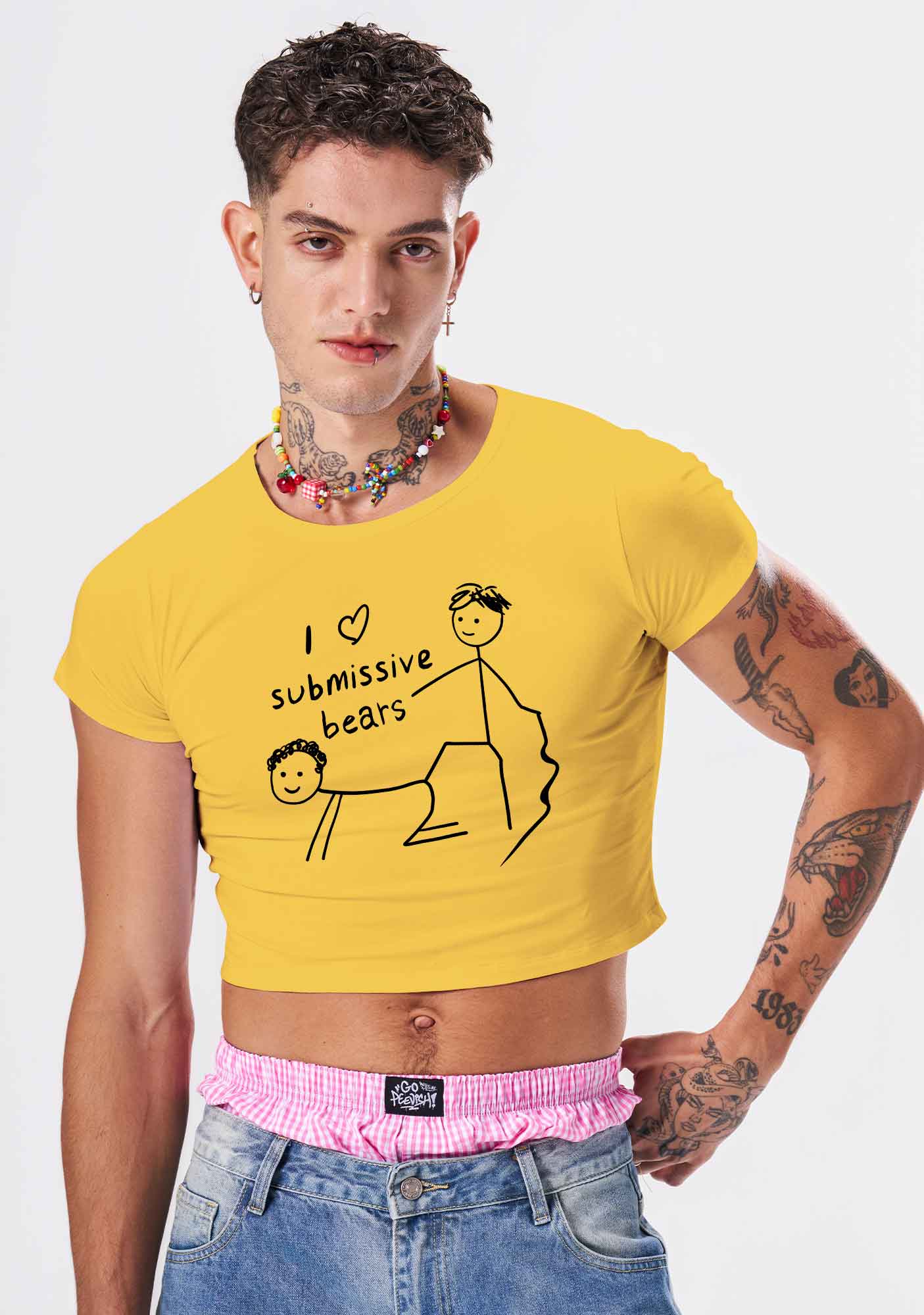 I Love S Bears Y2K Baby Tee Cherrykitten