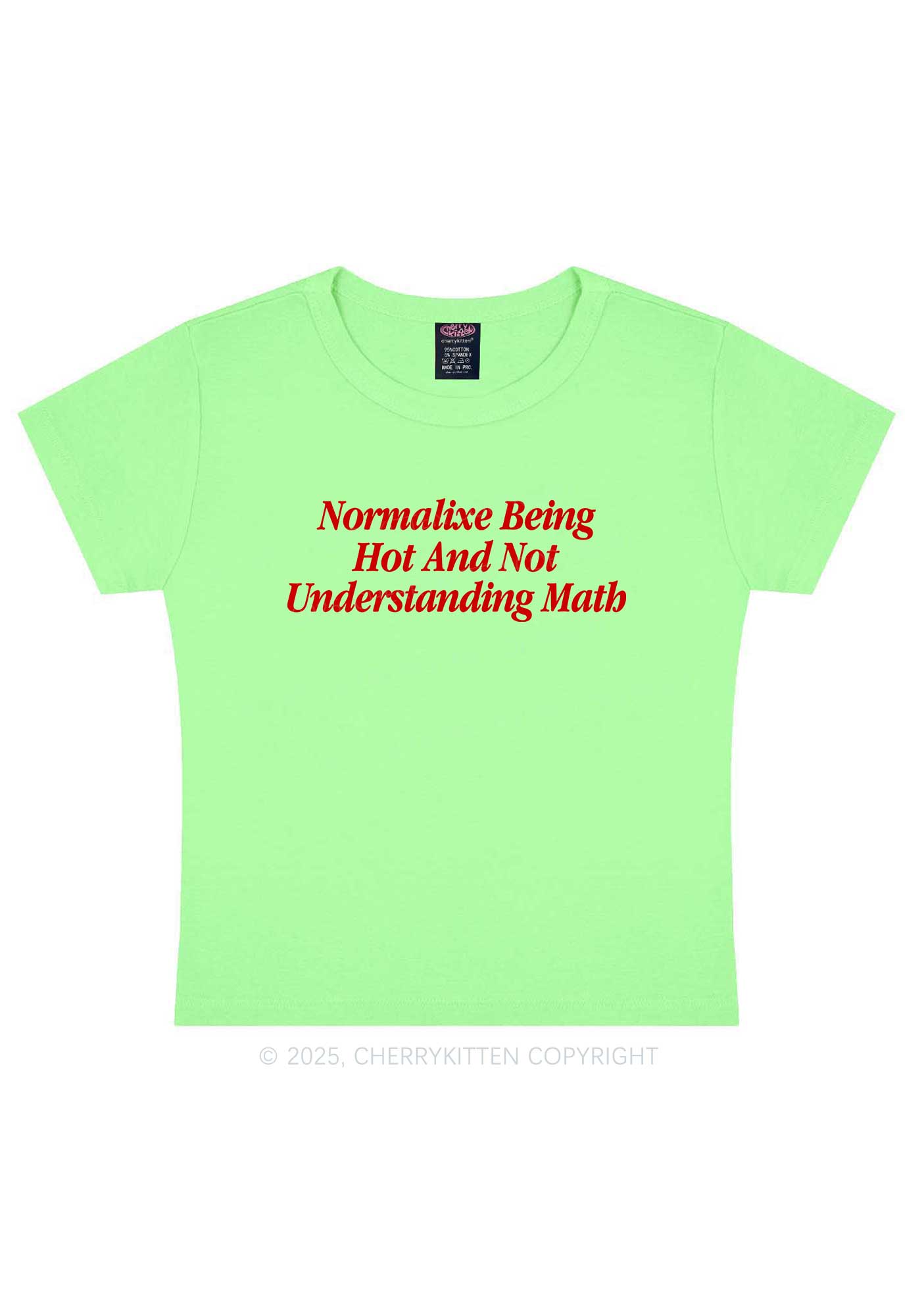Hot And Not Understanding Math Y2K Baby Tee Cherrykitten