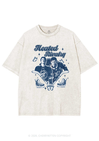 Retro Hockey Elements Y2K Shirts Washed Tee Cherrykitten