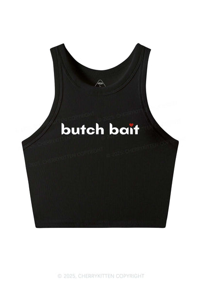 Butch Bait Heart Y2K Crop Tank Top Cherrykitten
