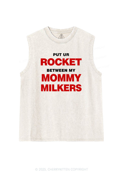 Rocket Mommy Milkers Y2K Washed Muscle Tank Cherrykitten