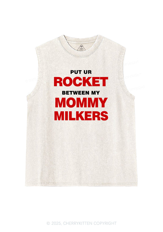 Rocket Mommy Milkers Y2K Washed Muscle Tank Cherrykitten