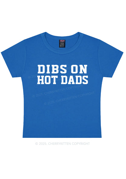 Dibs On Hot Dads Y2K Baby Tee Cherrykitten