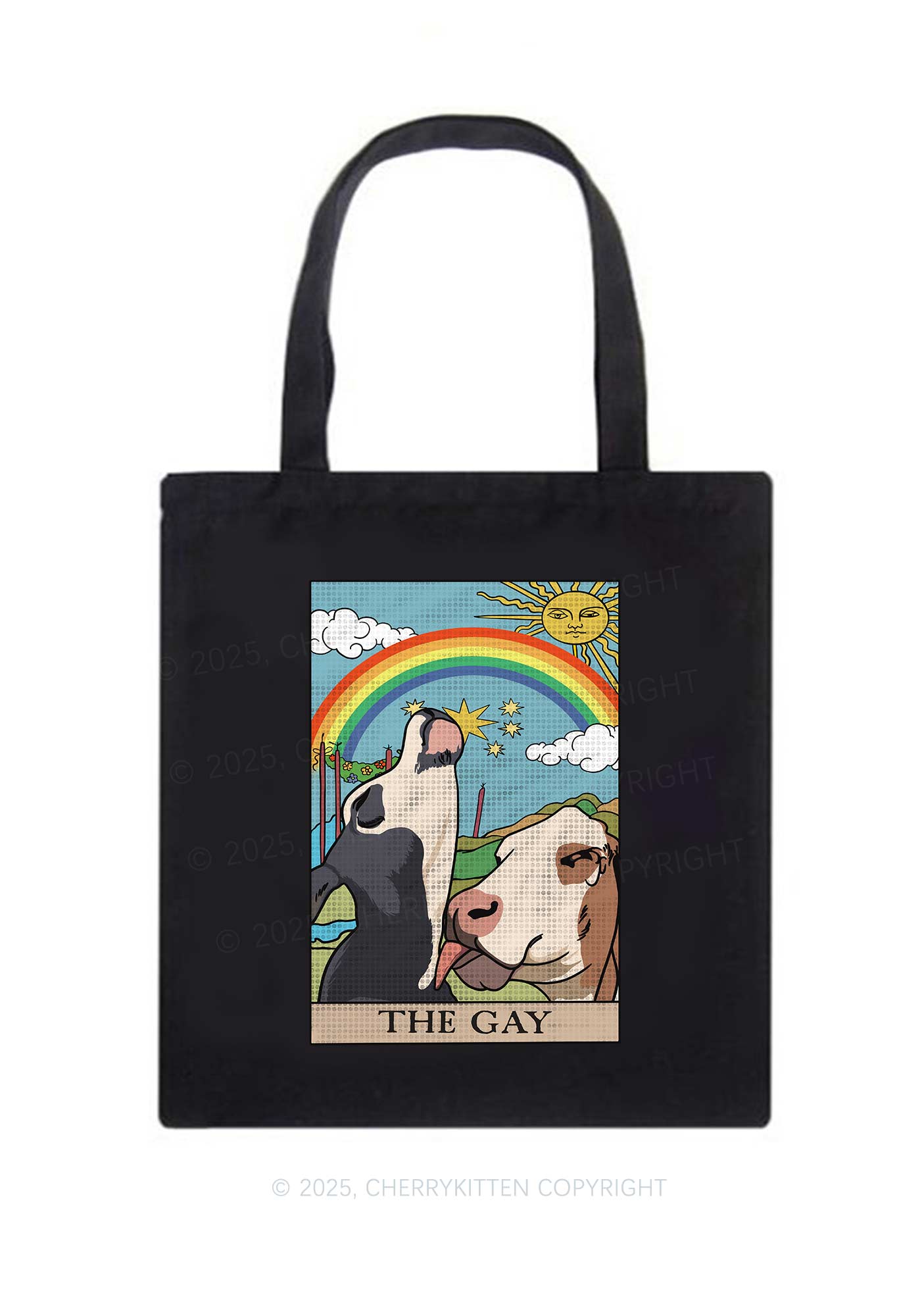 The Gay Pride Y2K Canvas Tote Bag Cherrykitten