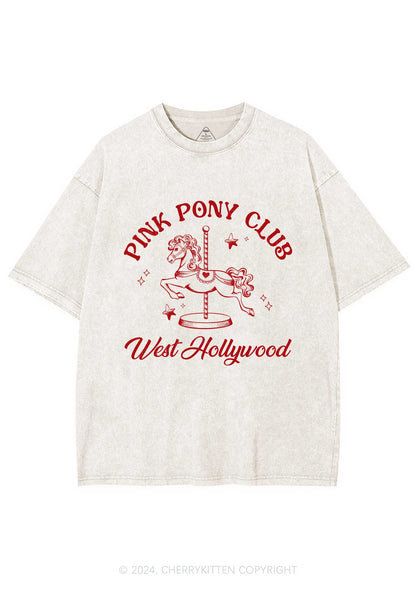 Pink West Hollywood Y2K Washed Tee Cherrykitten