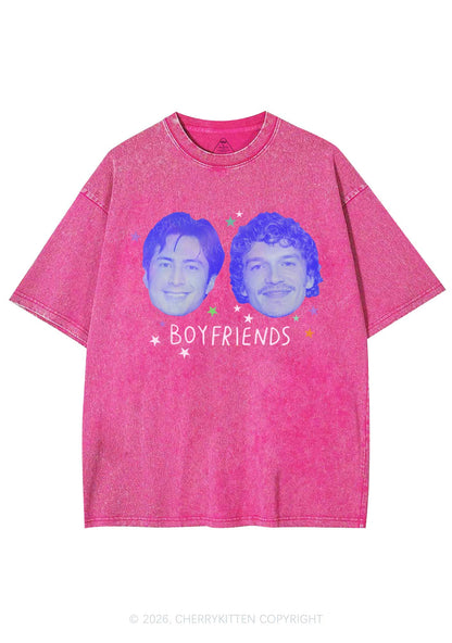Neon Boyfriends Photo HR Y2K Shirts Washed Tee Cherrykitten