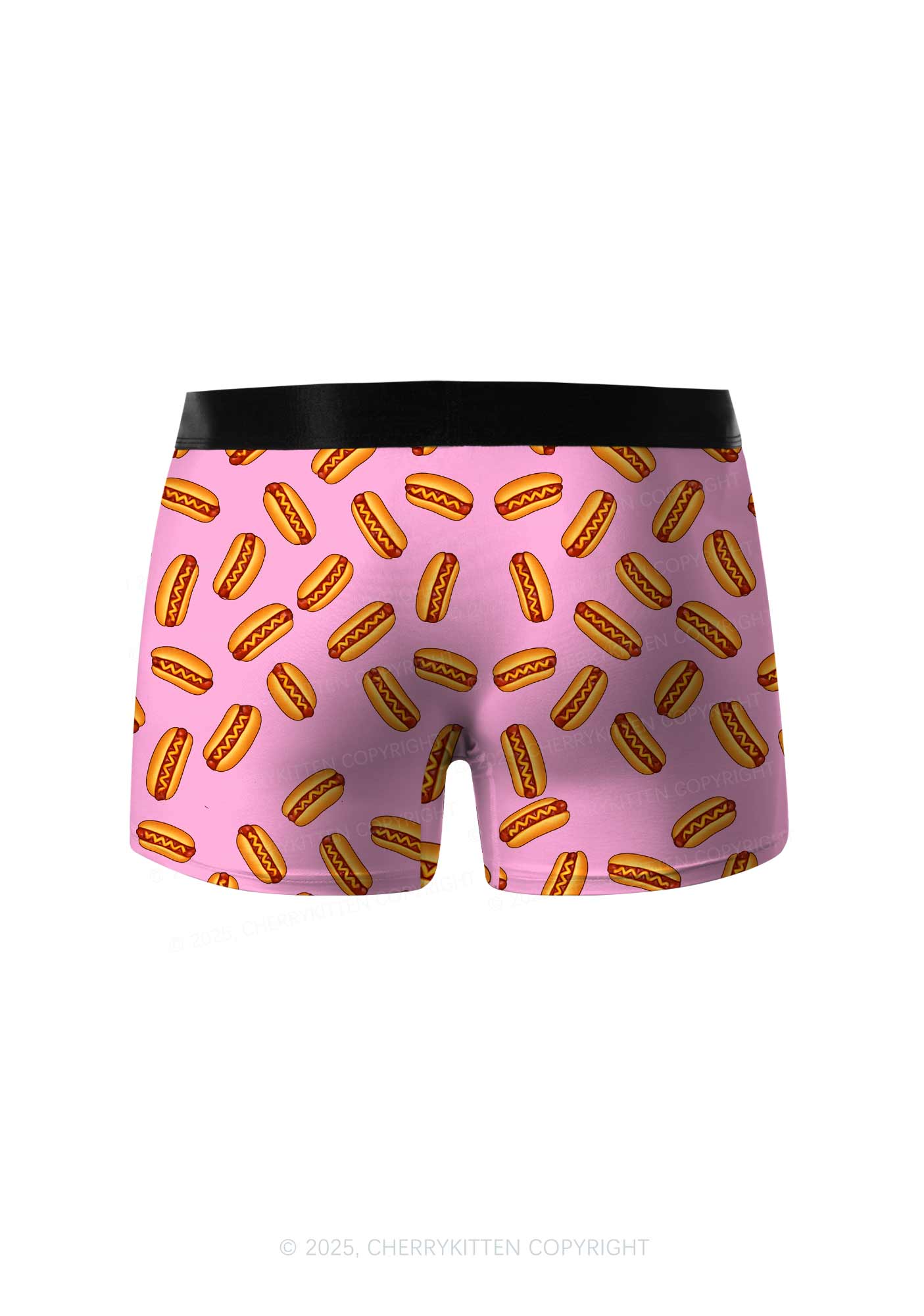 Pink Hot Dog Y2K Print Men Boxer Briefs Cherrykitten