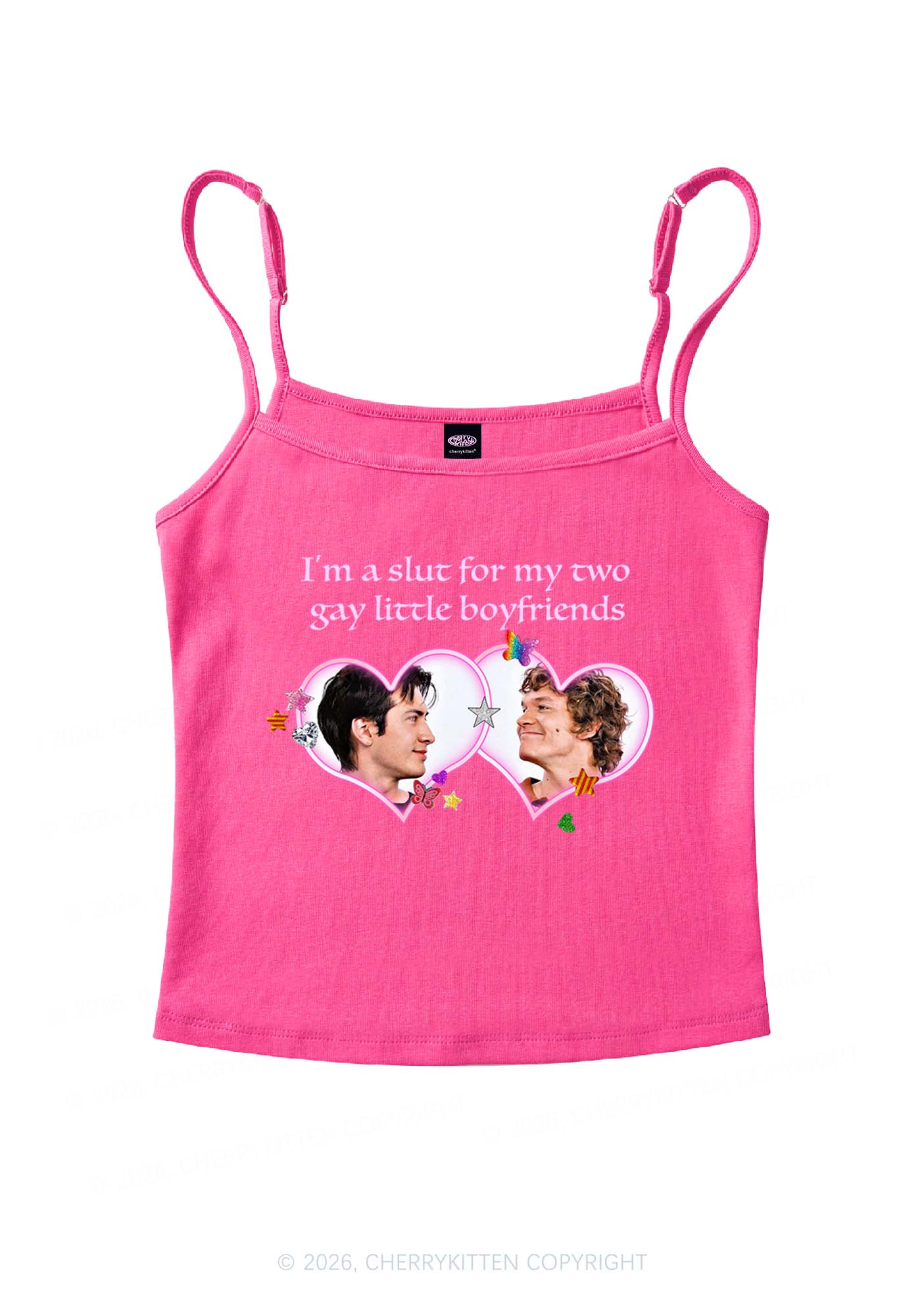 Slxt For My Gay Boyfriends HR Y2K Spaghetti Strap Cami Cherrykitten