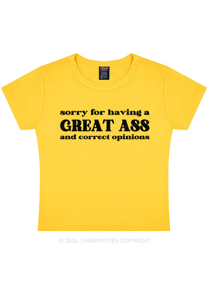 Sorry For Having Great Axx Y2K Baby Tee Cherrykitten