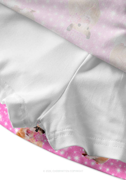 Rat Princess Y2K Print Mini Skirt Cherrykitten