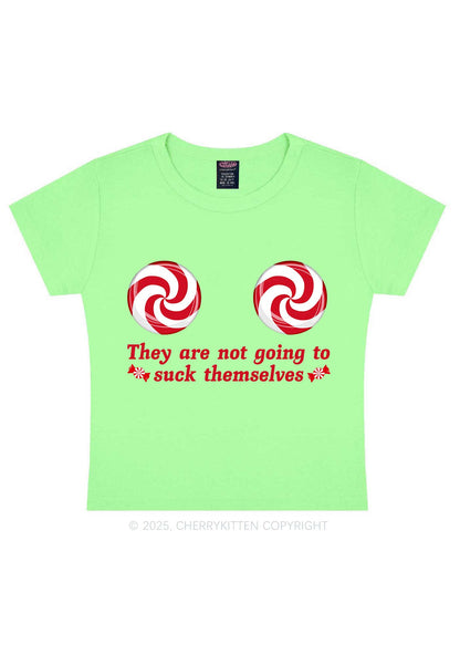 Christmas Suxk Themselves Y2K Baby Tee Cherrykitten