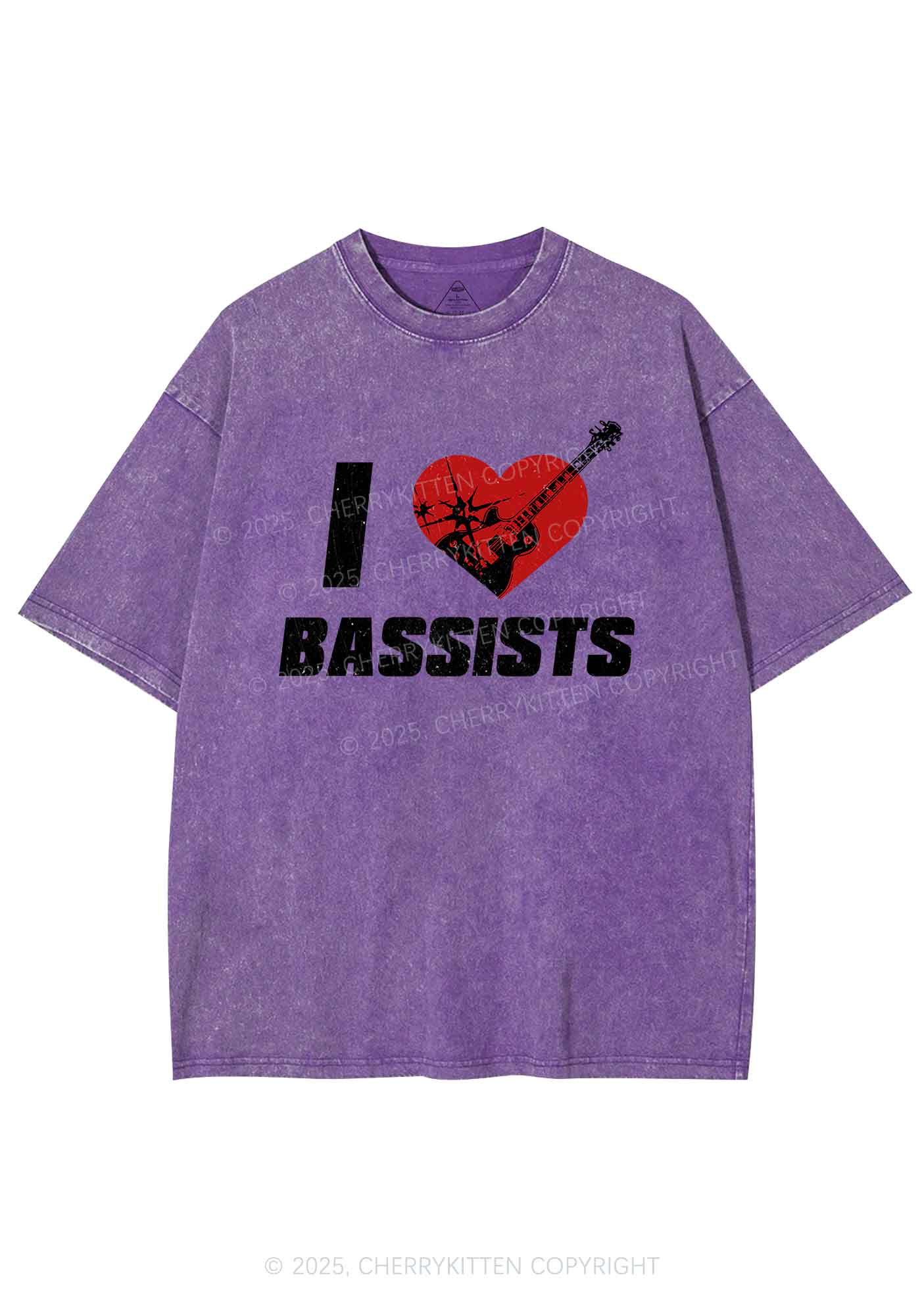 I Love Bassists Y2K Shirts Washed Tee Cherrykitten