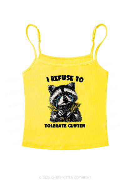 Refuse To Tolerate Gluten Y2K Spaghetti Strap Cami Cherrykitten