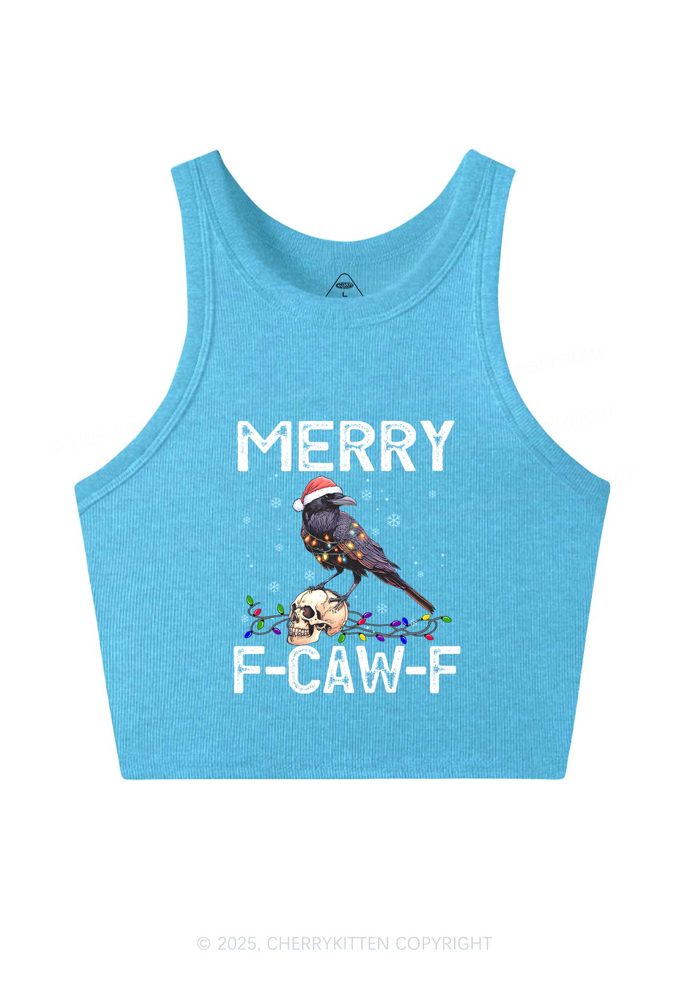 Christmas Merry Fcawf Y2K Crop Tank Top Cherrykitten