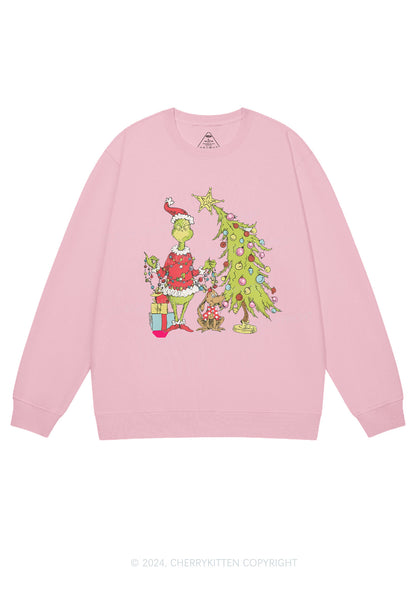 Christmas Tree Gift Y2K Sweatshirt Cherrykitten