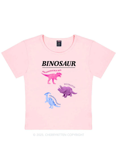 Binosaur Pride Y2K Baby Tee Cherrykitten
