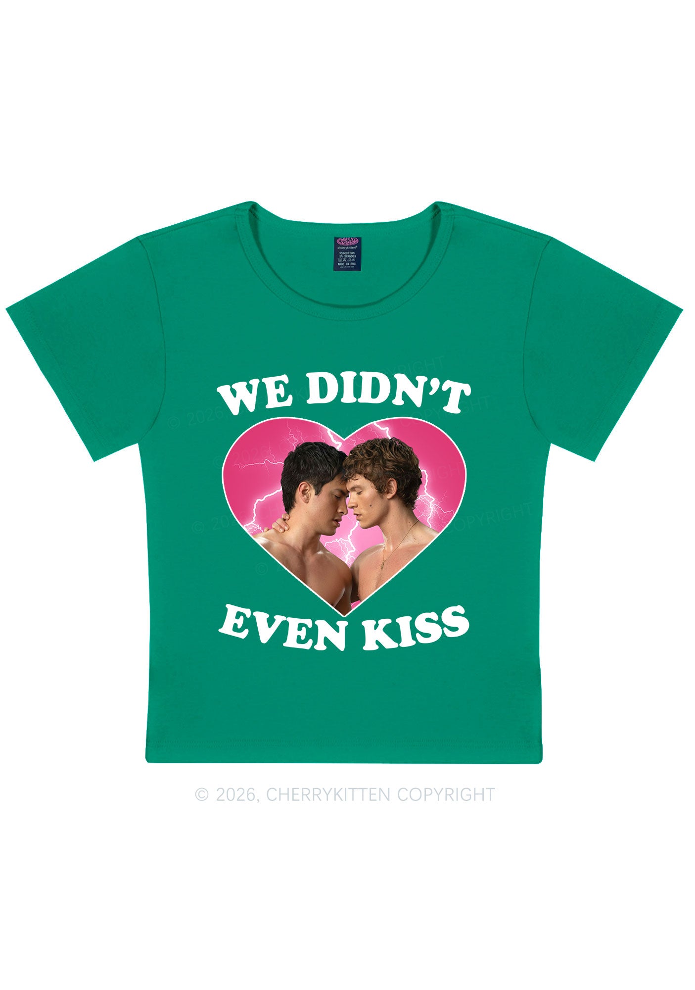 We Didnt Even Kiss Each Other HR Y2K Baby Tee Cherrykitten