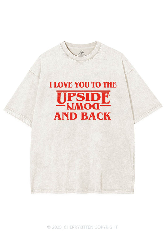 Love You Upside Down Y2K Shirts Washed Tee Cherrykitten