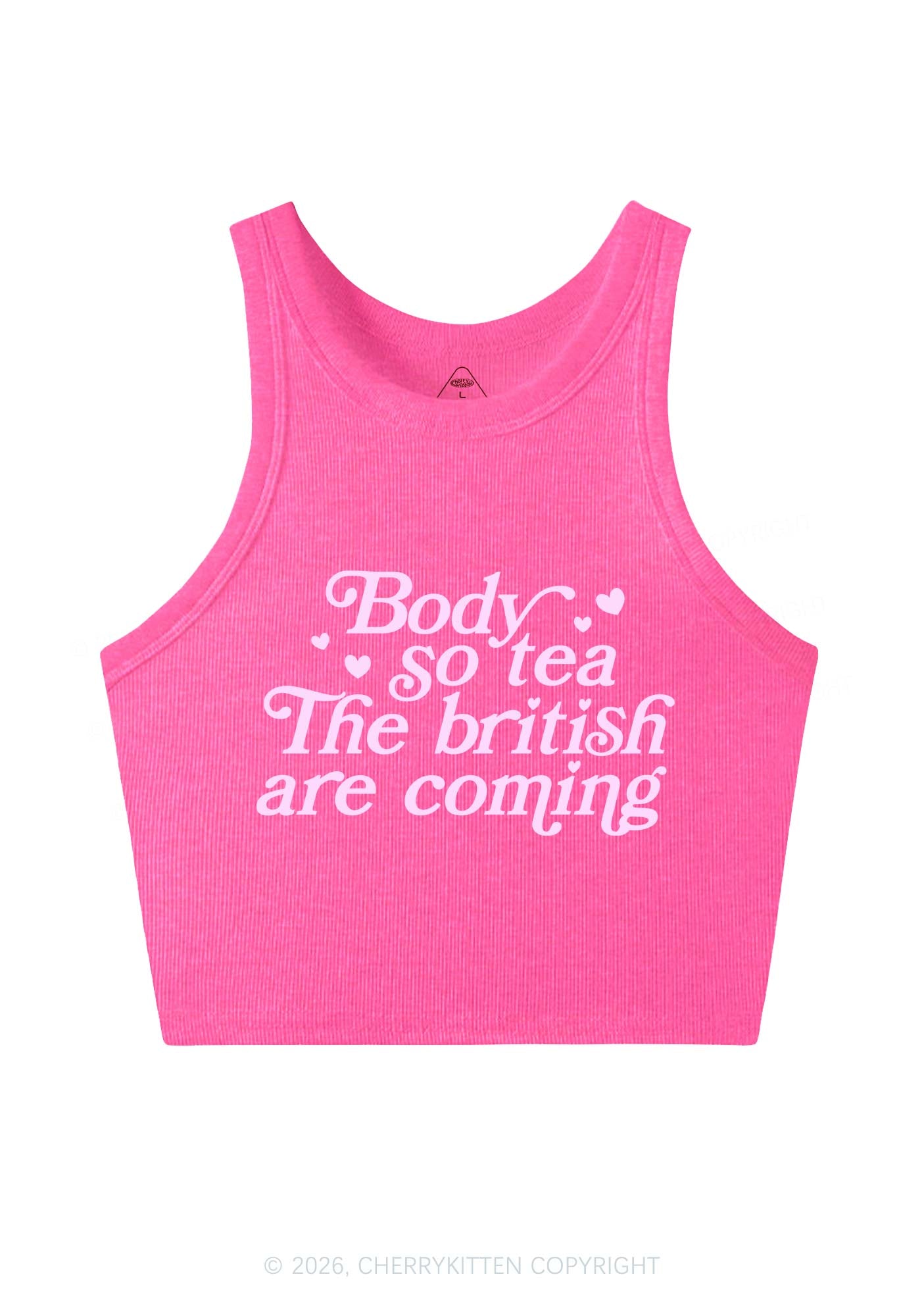 The British Are Coming Y2K Crop Tank Top Cherrykitten