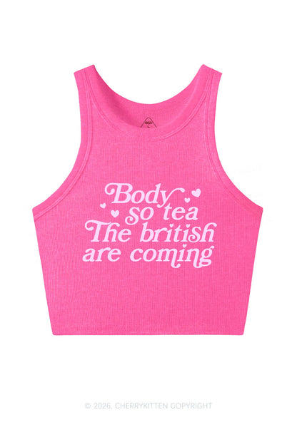The British Are Coming Y2K Crop Tank Top Cherrykitten