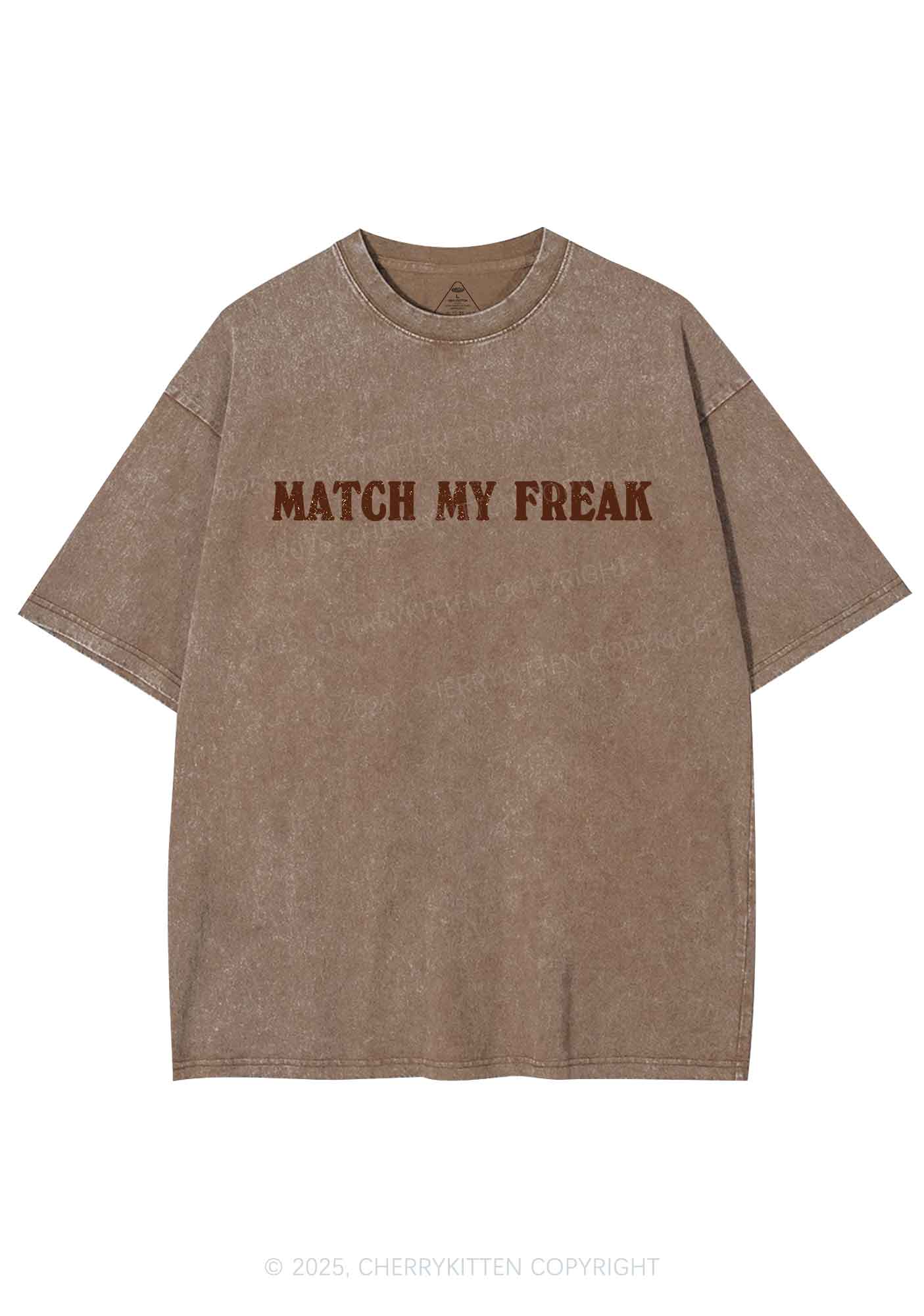 Match My Freak Y2K Shirts Washed Tee Cherrykitten