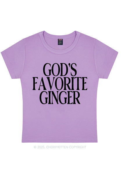 Gods Favorite Ginger Y2K Baby Tee Cherrykitten
