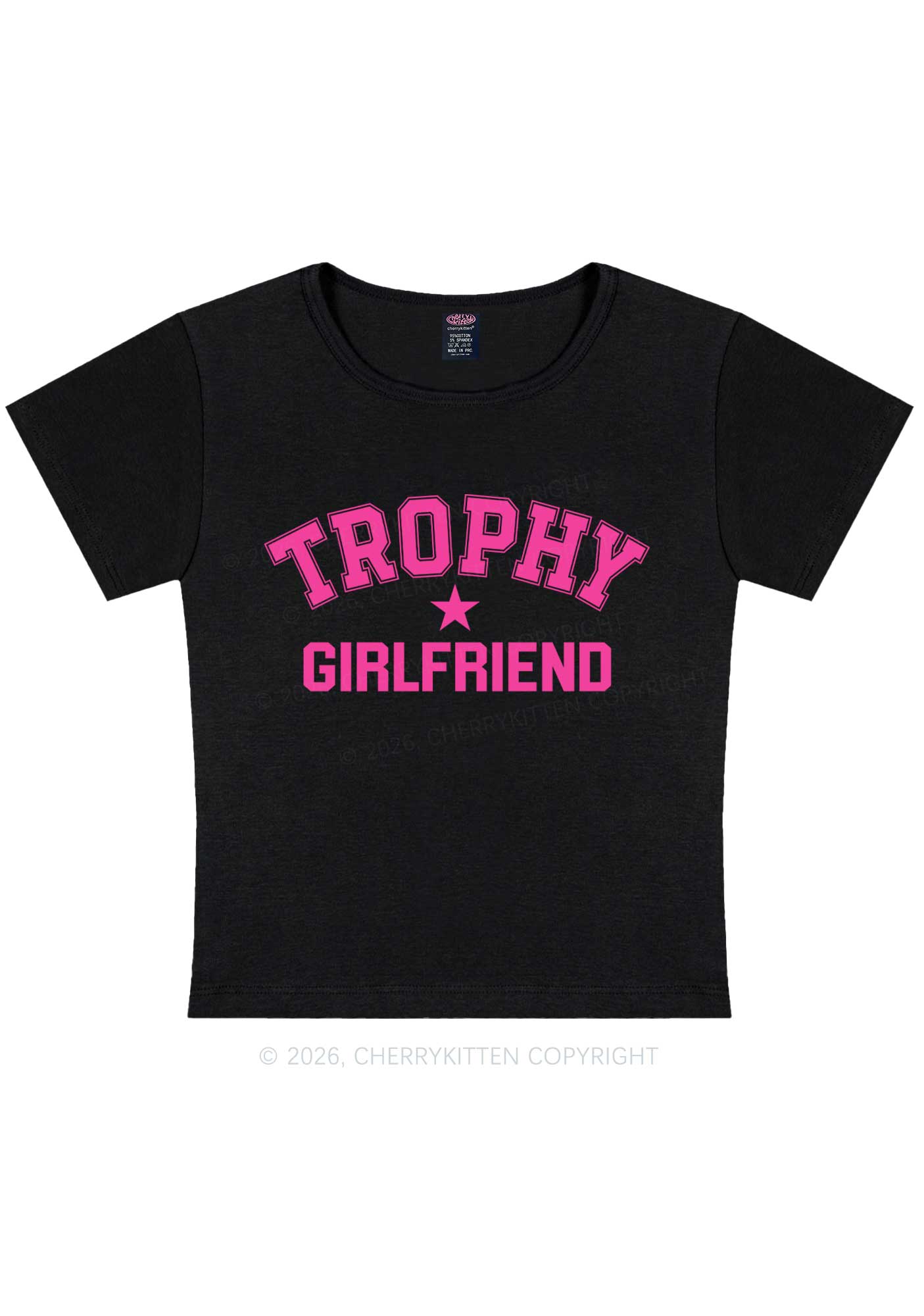 Trophy Girlfriend Y2K Baby Tee Cherrykitten
