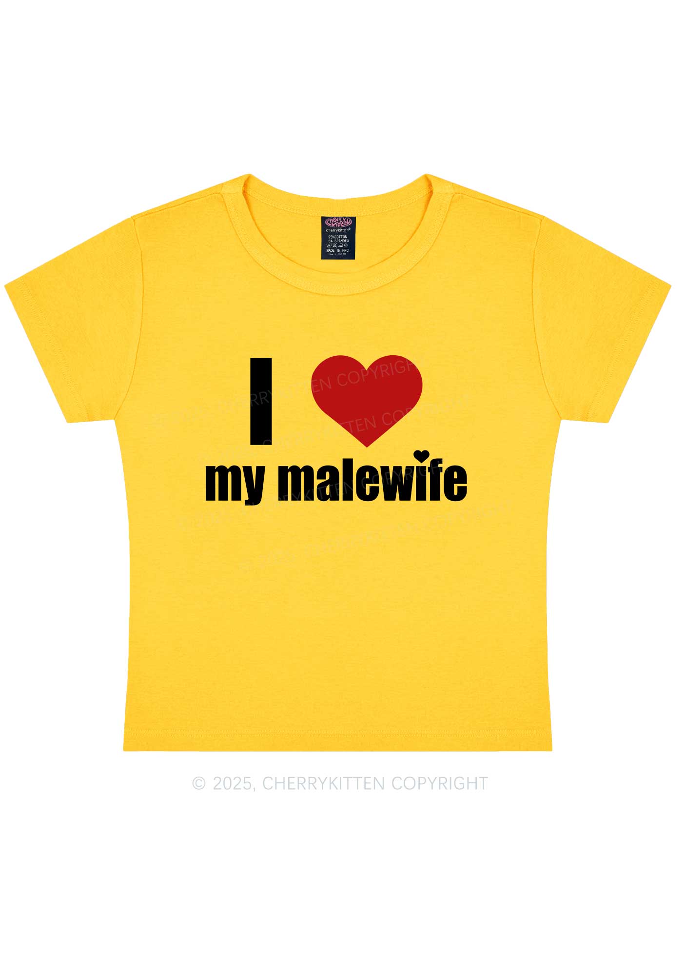 I Love My Malewife Pride Y2K Baby Tee Cherrykitten