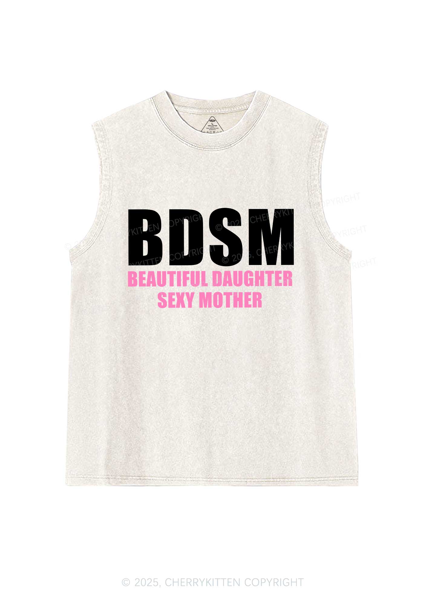 BDSM Daughter Mother Y2K Washed Muscle Tank Cherrykitten