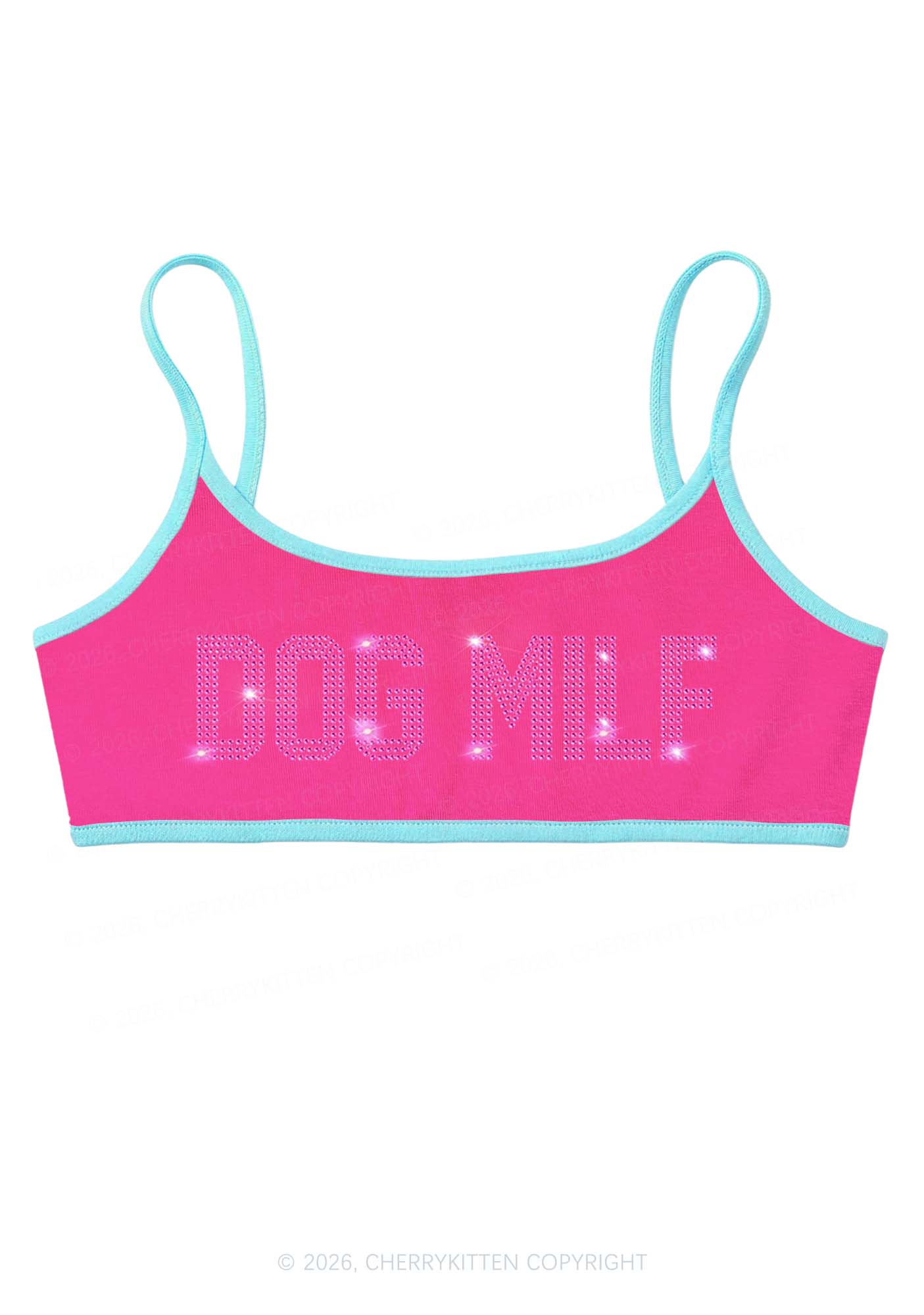 Rhinestone Dog Mxxf Y2K Super Crop Cami Cherrykitten