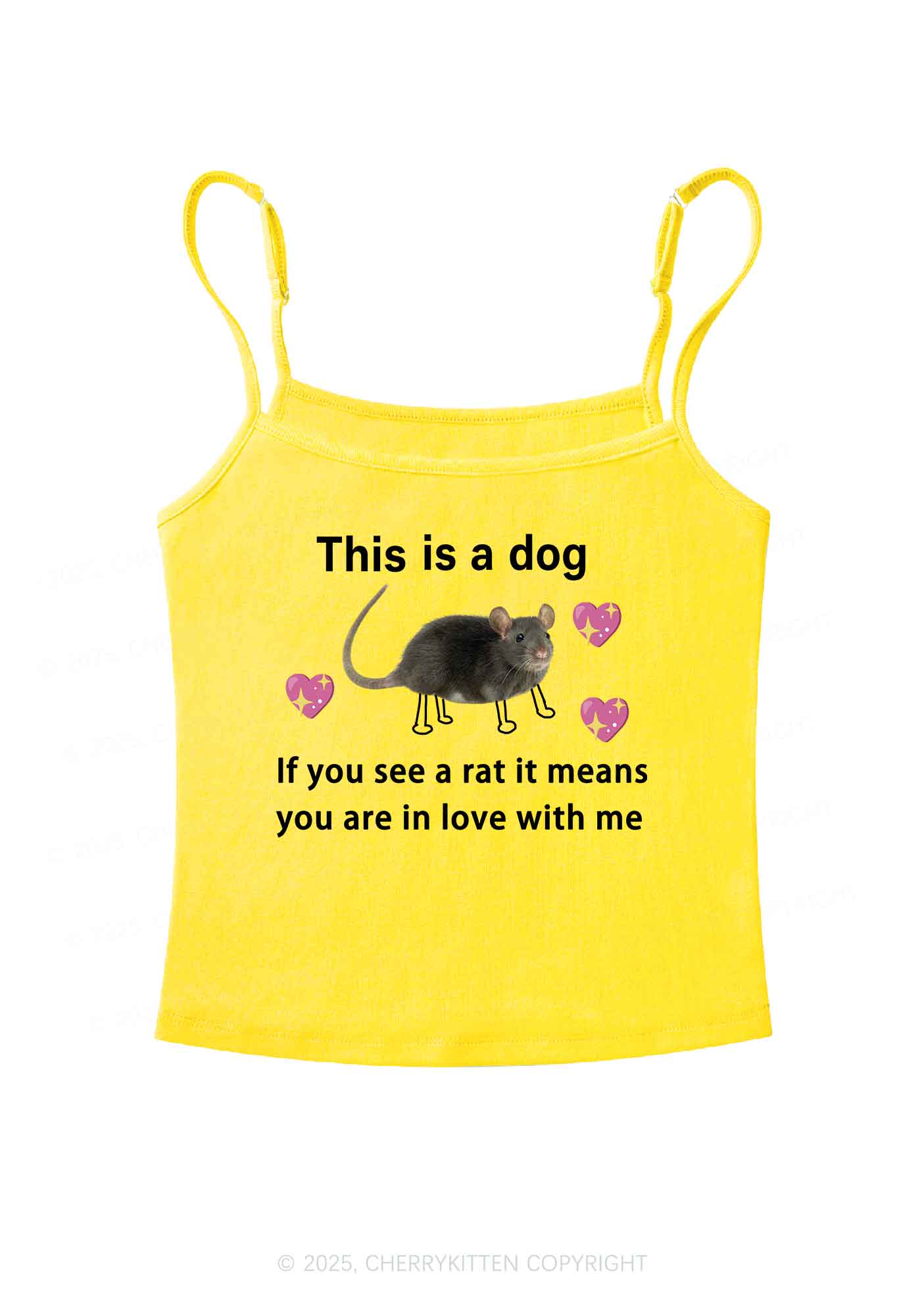 If You See Rat Y2K Spaghetti Strap Cami Cherrykitten