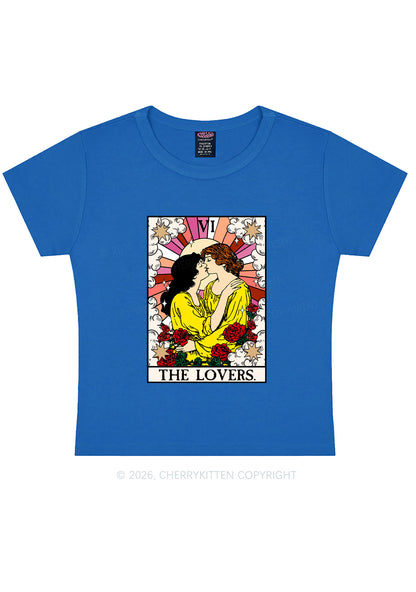 Kissing Lesbians Pride Y2K Baby Tee Cherrykitten