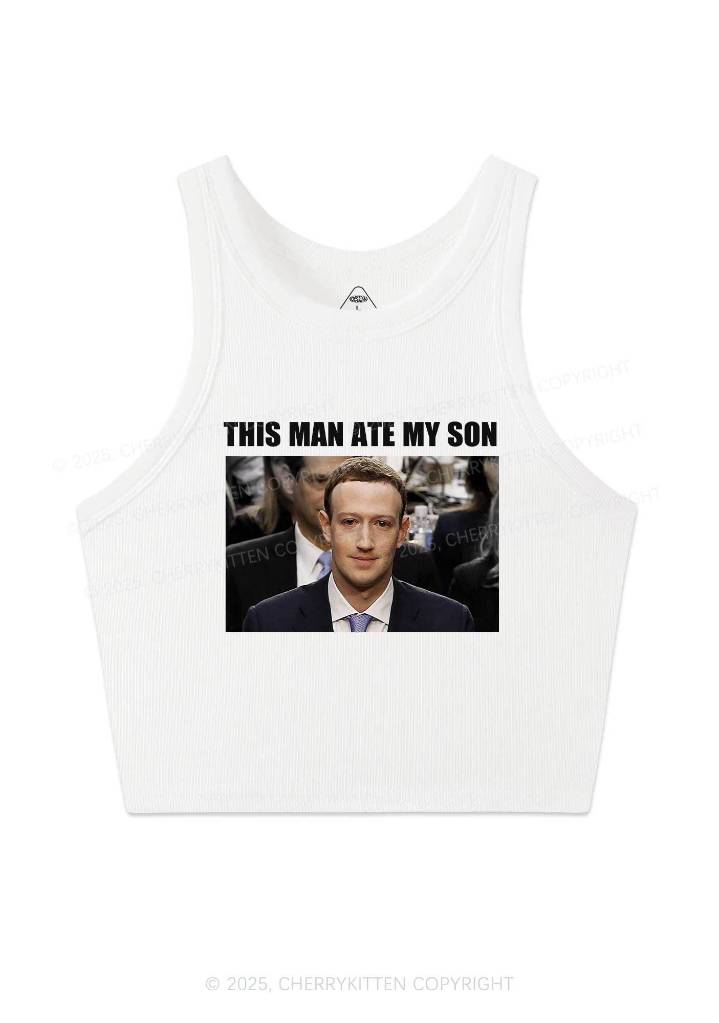 This Man Ate My Son Y2K Crop Tank Top Cherrykitten
