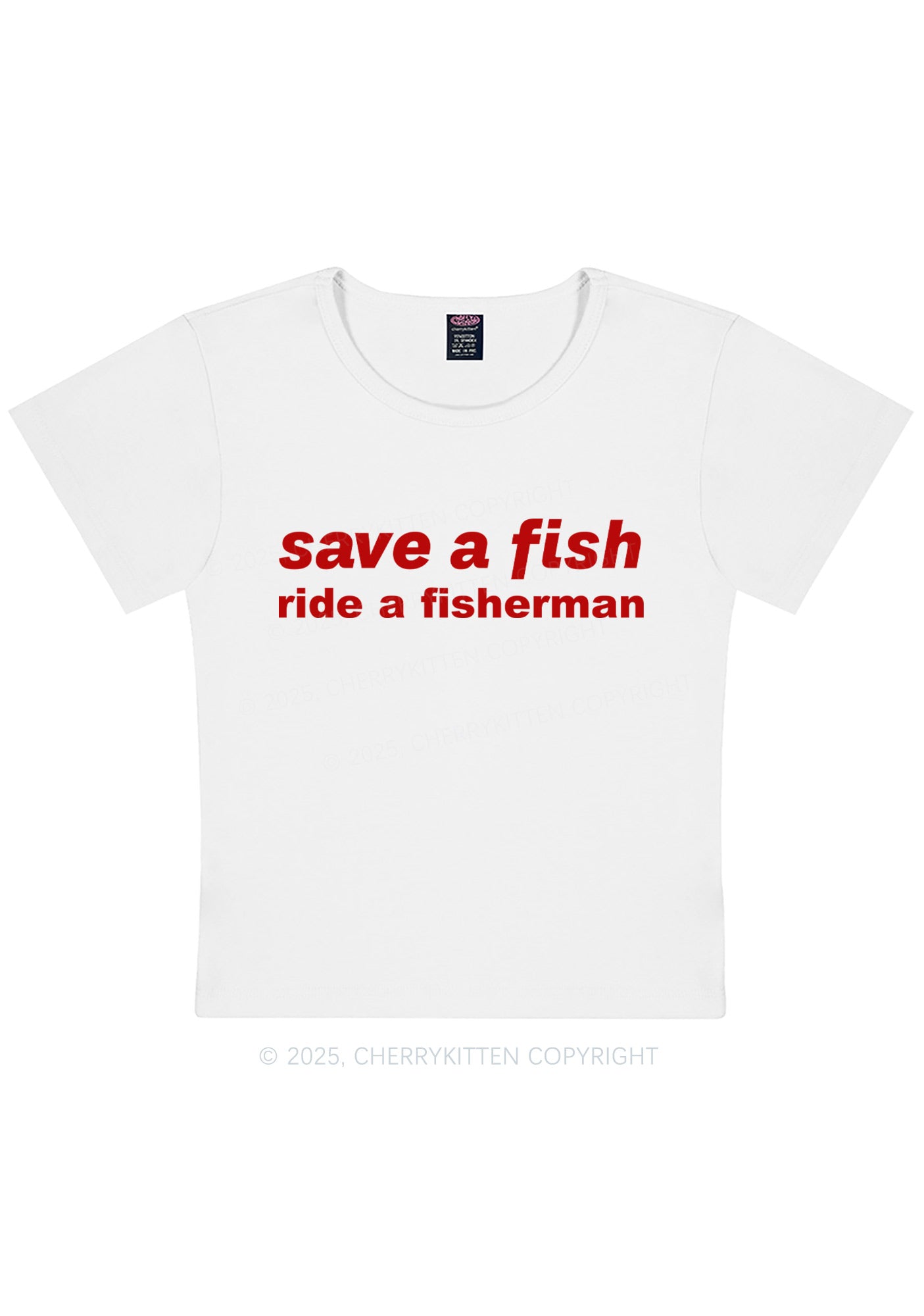 Save A Fish Y2K Baby Tee Cherrykitten