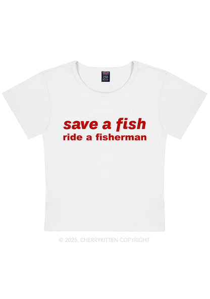 Save A Fish Y2K Baby Tee Cherrykitten