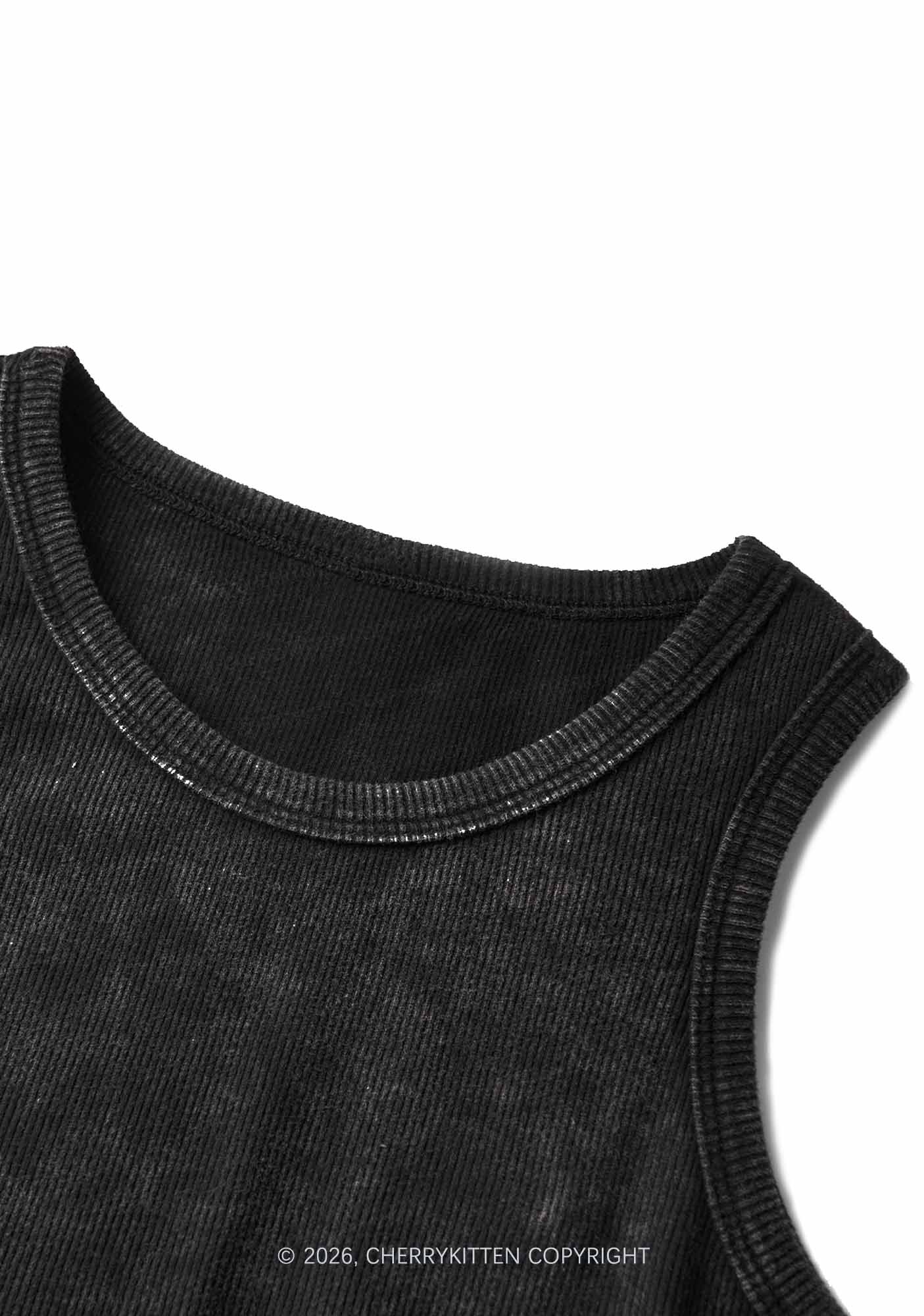 Custom Personalized Text Y2K Washed Tank Dress Cherrykitten