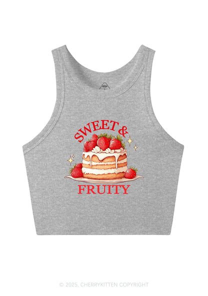 Sweet And Fruity Cake Y2K Crop Tank Top Cherrykitten