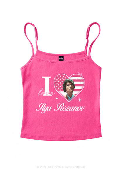 I Love IR HR Y2K Spaghetti Strap Cami Cherrykitten